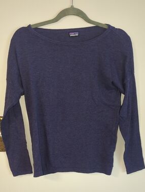 Patagonia Women's Long-Sleeve Scoop Neck Top - Purple